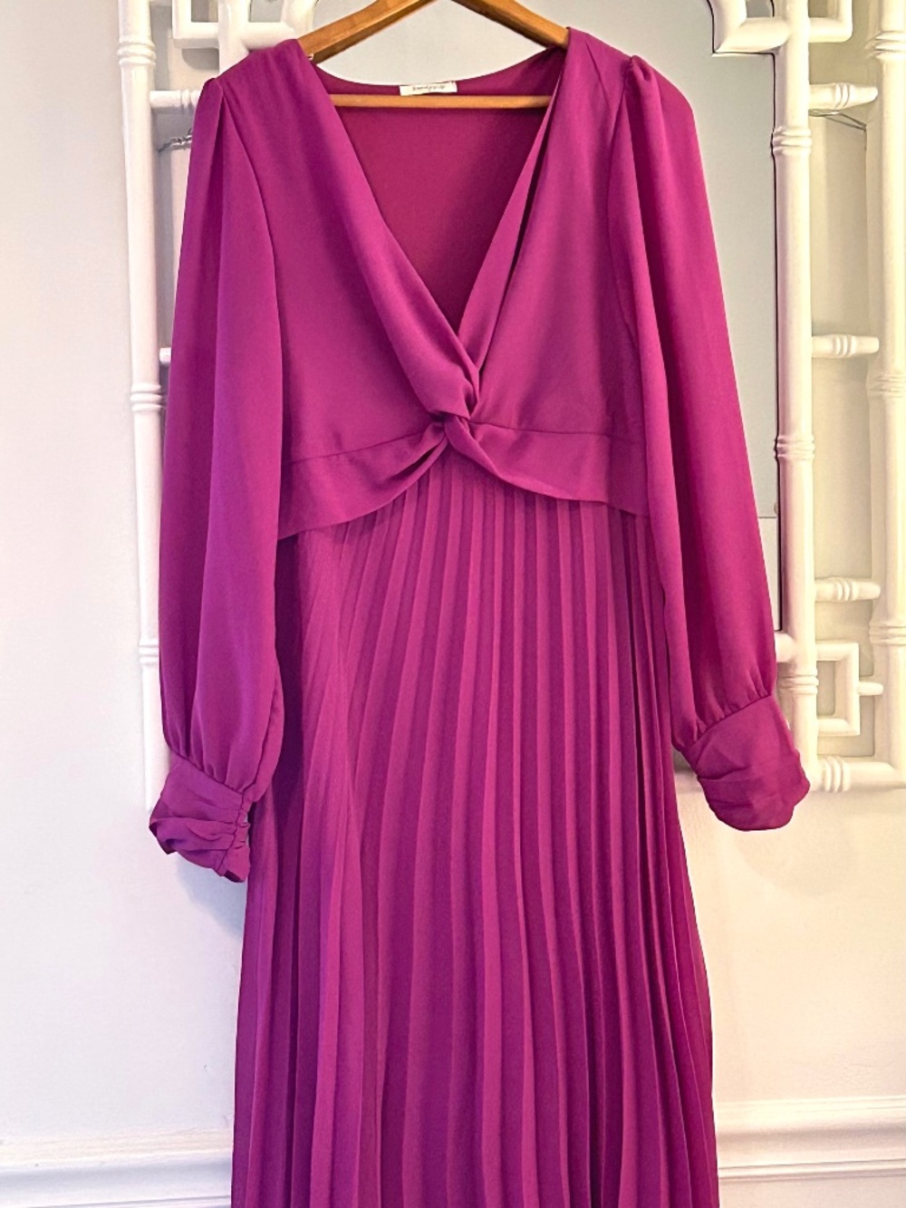 Sunday Up Magneta Long Sleeve Dress Medium